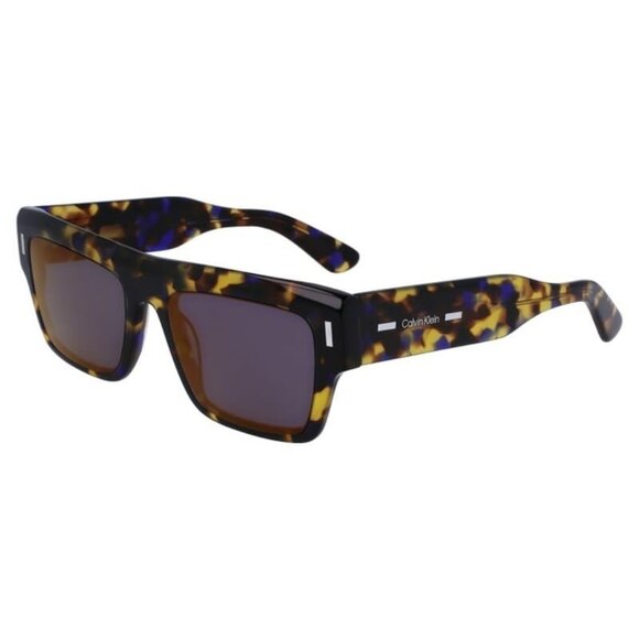 New CALVIN KLEIN Havana Rectangular CK23504S 422 Sunglasses Women - Picture 1 of 4